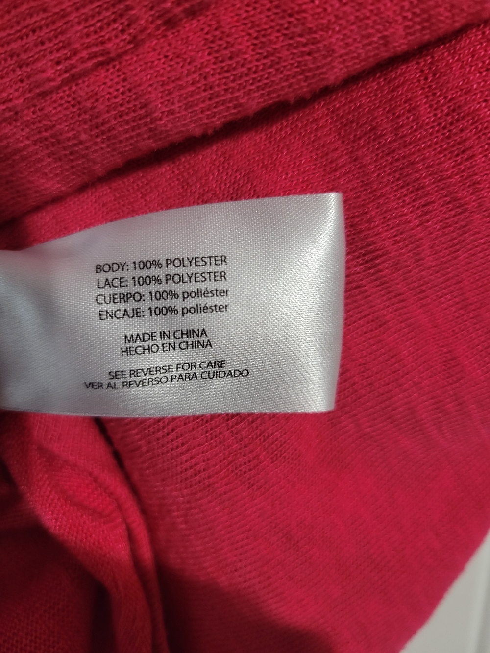 The Limited Hot Pink Crochet Sleeve Short Sleeve Tee - Picture 6 of 6